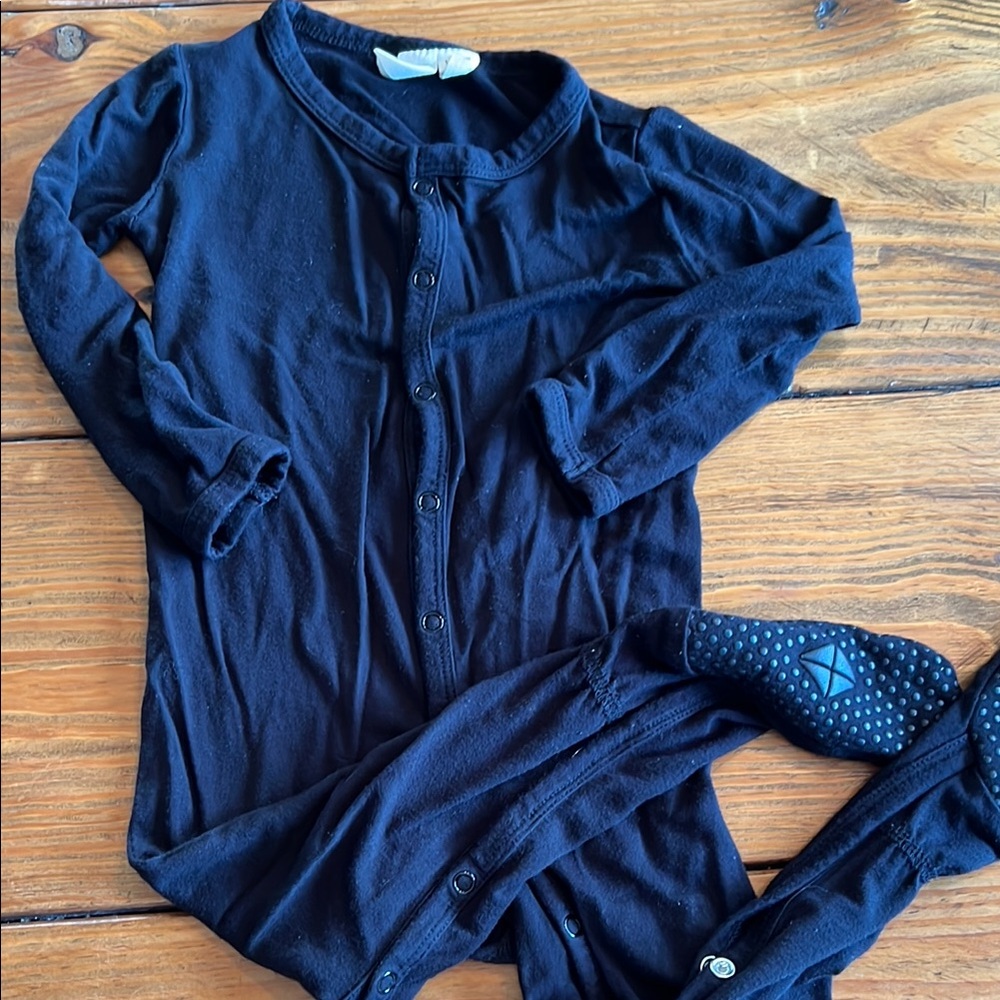 Kyte BABY Black Footie One Piece